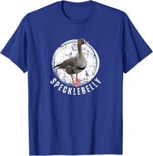 Specklebelly Goose Shirt Goose Hunting Speck White Front T-Shirt - T-Shirt | Royal