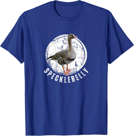 Specklebelly Goose Shirt Goose Hunting Speck White Front T-Shirt - T-Shirt | Royal