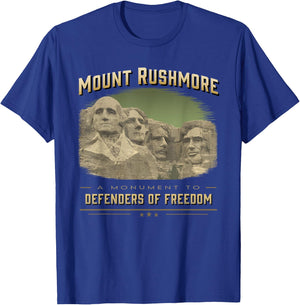 Mount Rushmore Defenders of Freedom South Dakota USA T-Shirt - T-Shirt | Royal