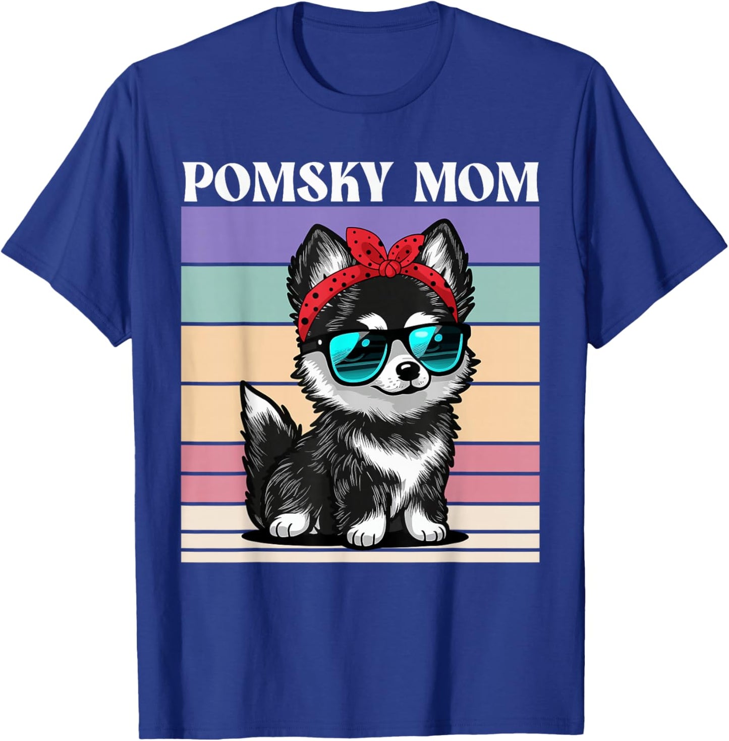 Pomsky Mom T-Shirt - T-Shirt | Royal