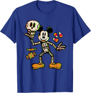 Disney Mickey Mouse Trick & Treat Skeleton Costume Halloween T-Shirt - T-Shirt | Royal