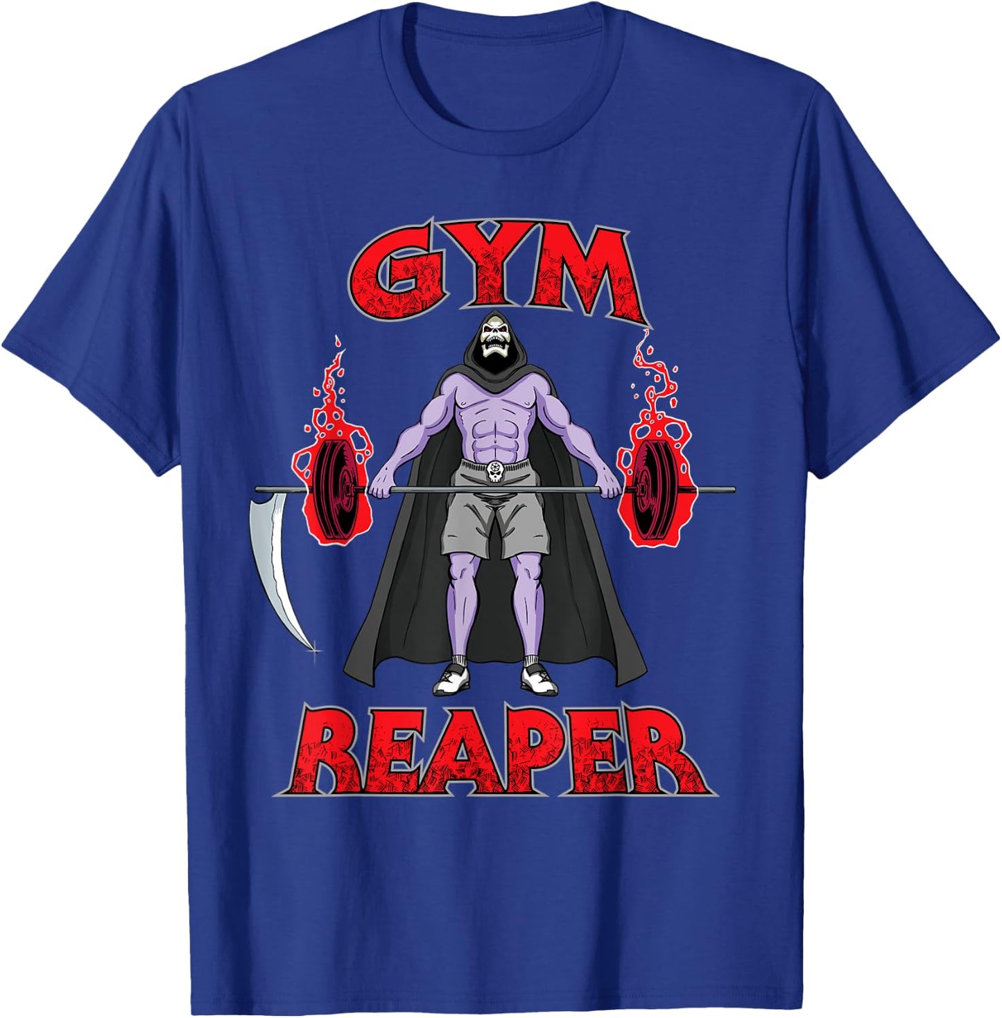 Gym Reaper - Swole Grim Reaper Halloween Gym Lifting Workout T-Shirt - T-Shirt | Royal