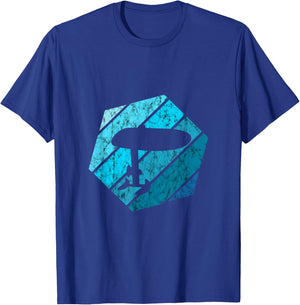 Vintage Hexa Electric Hydrofoil Surfboard Foiler Efoil T-Shirt - T-Shirt | Royal