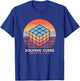 Vintage Sunset Solving Cubes Speed cubing 70's Cool Math T-Shirt - T-Shirt | Royal