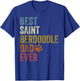 Retro Best Saint Berdoodle Dad Ever Dog Papa Father's Day Women Girls Kids T-Shirt - T-Shirt | Royal