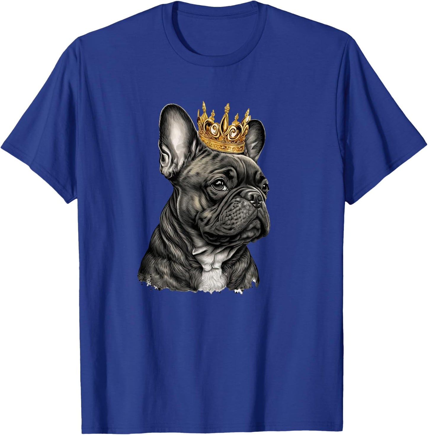 Funny French Bulldog Frenchie with a Golden Crown T-Shirt - T-Shirt | Royal