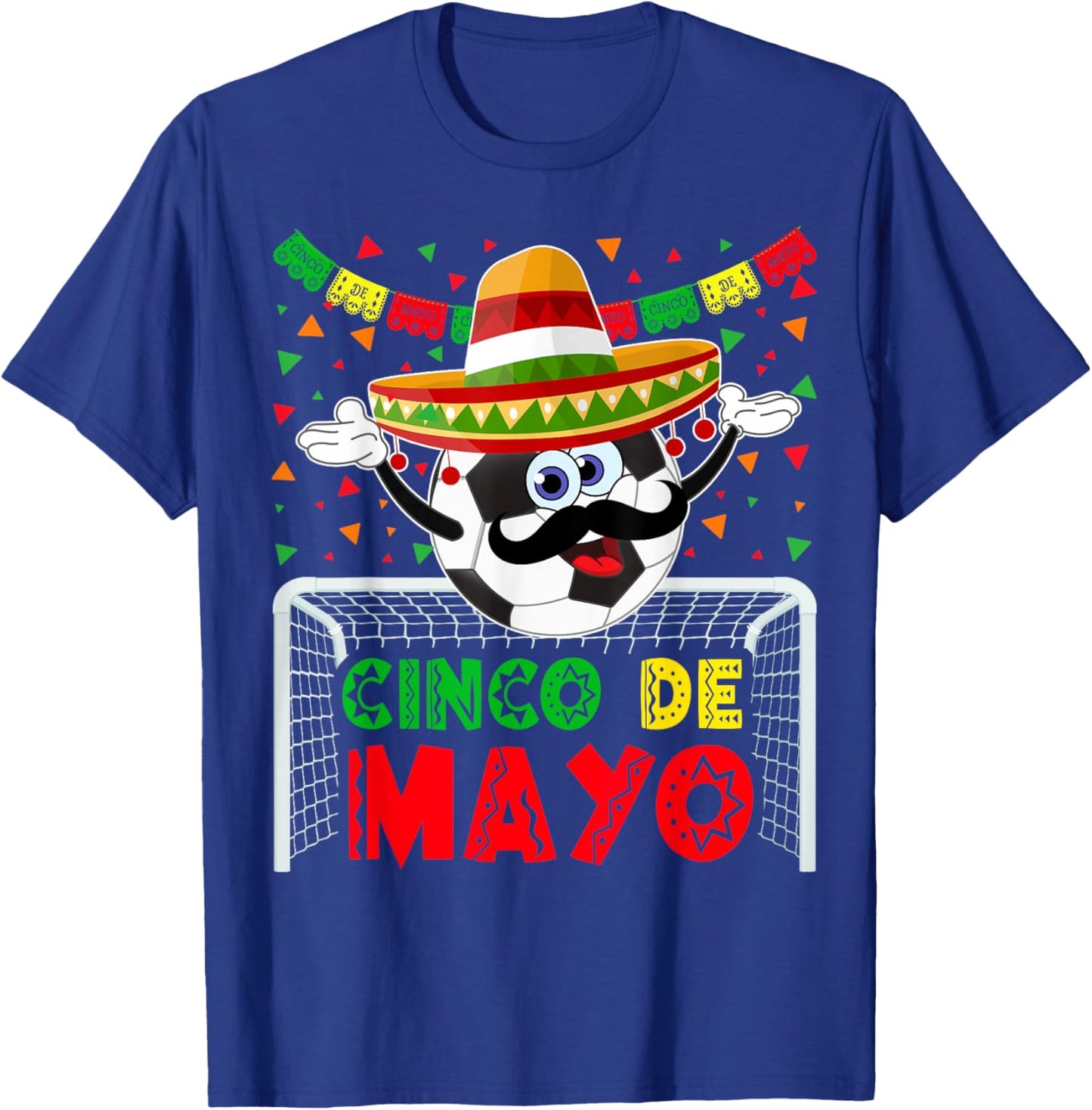 Cinco de Mayo Soccer Mexican Party for Kids boys girls T-Shirt - T-Shirt | Royal