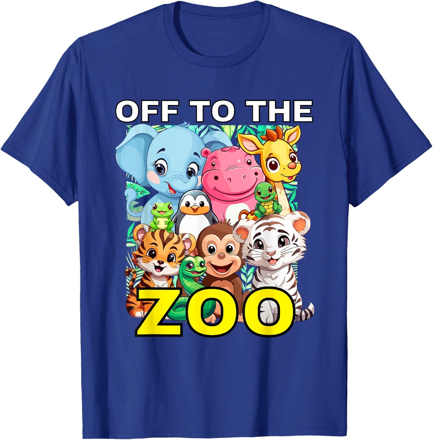 Off To The Zoo Cute Animal Graphics Day AT The Zoo T-Shirt - T-Shirt | Royal