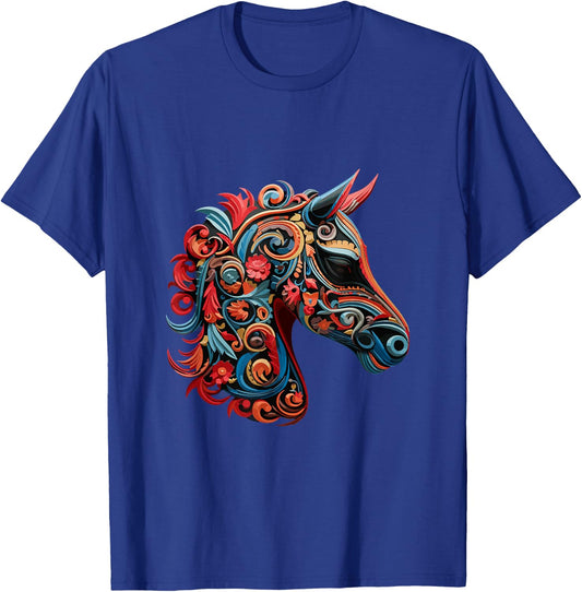 Dia De Los Muertos Day Of The Dead Halloween Horse T-Shirt - T-Shirt | Royal