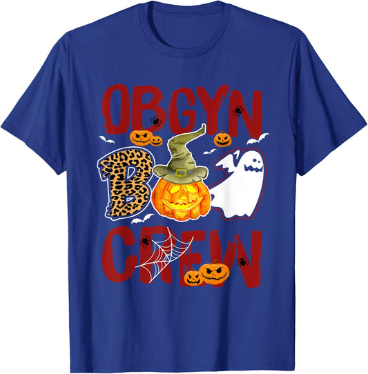 OBGYN Boo Crew Halloween OB-GYN Nurse Costume T-Shirt - T-Shirt | Royal