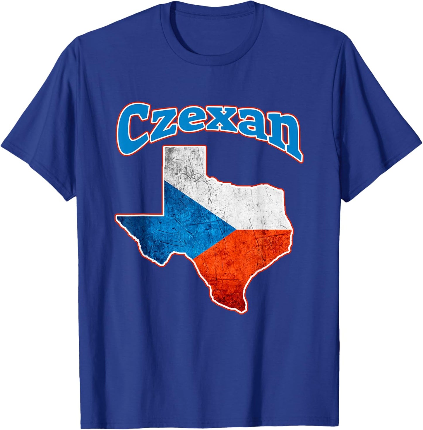 Texas For Funsies and Gifts Czexan Czech Heritage Texas Roots T-Shirt - T-Shirt | Royal
