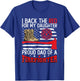 Dad Fireman Daughter Proud Dad Of A Firefighter Daughter T-Shirt - T-Shirt | Royal