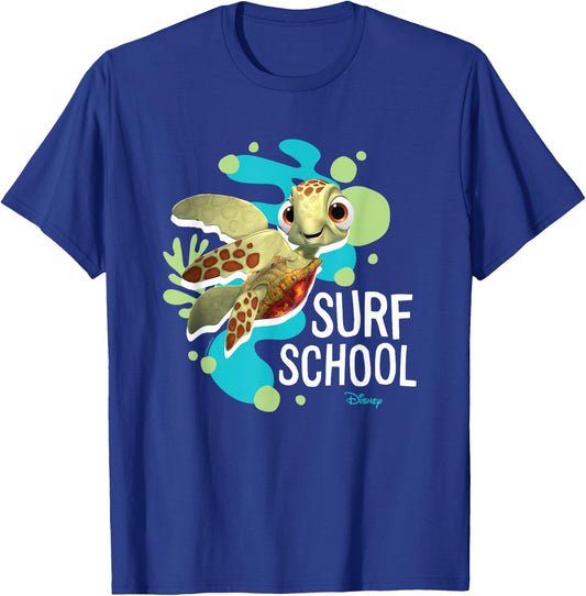 Finding Nemo - Squirt Turtle Surf School T-Shirt - T-Shirt | Royal