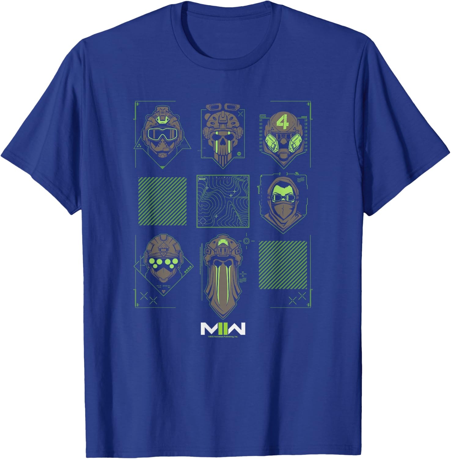 Call of Duty: Modern Warfare 2 Operators Faces Collage T-Shirt - T-Shirt | Royal
