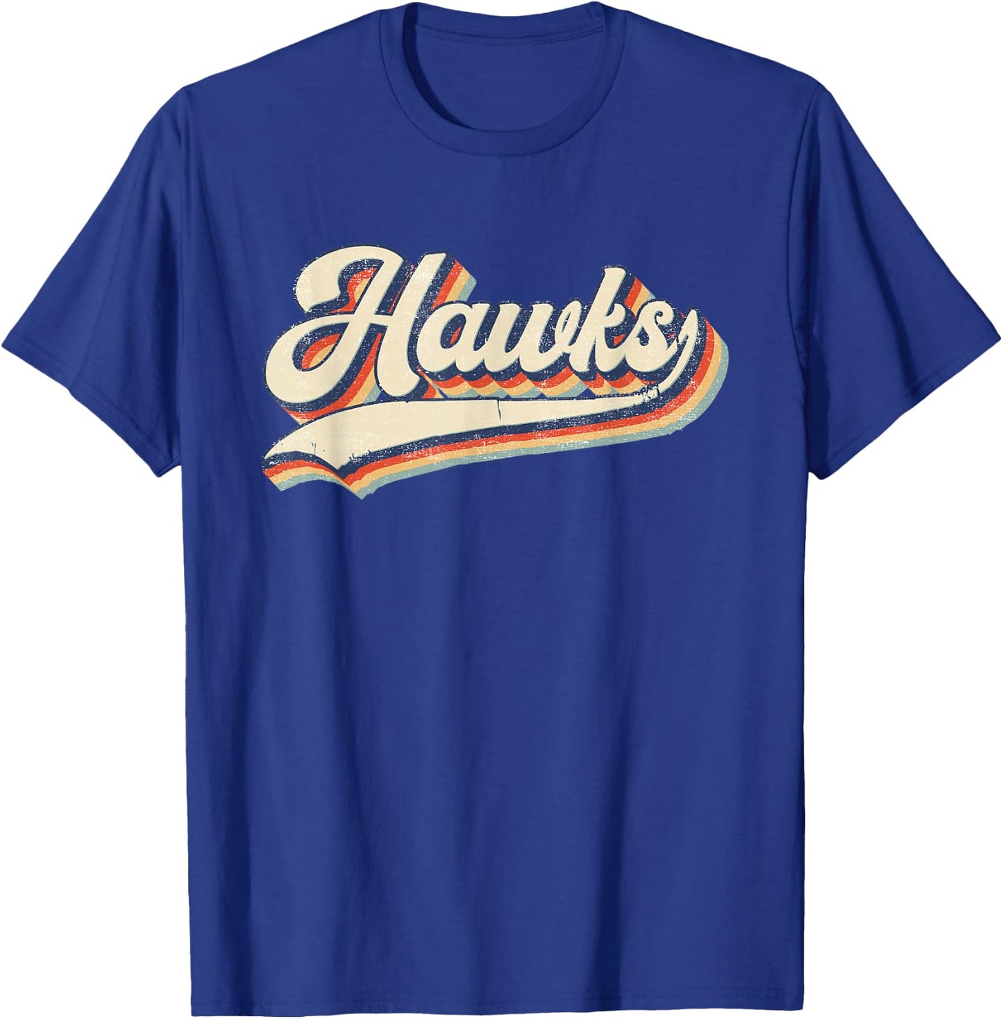 Hawks Sports Name Vintage Retro Gift Men Women Boy Girl T-Shirt - T-Shirt | Royal
