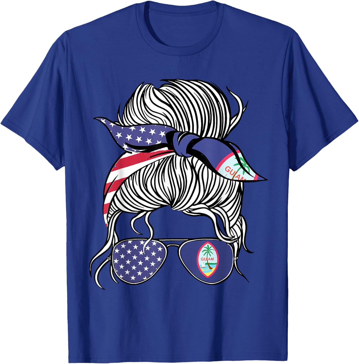 Guamanian American Patriot Grown Proud Women Girl Flag T-Shirt - T-Shirt | Royal