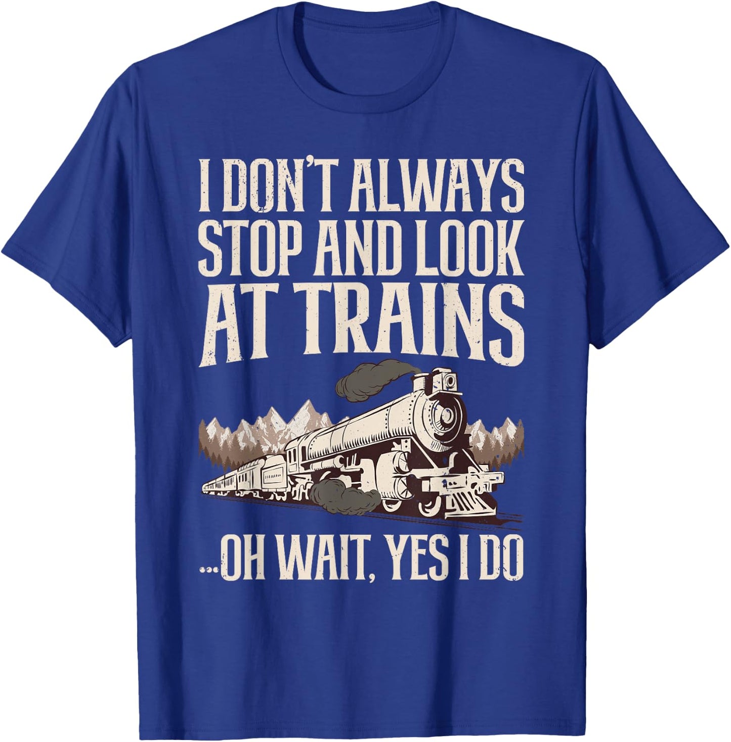 Cool Trains Women Train Collector Railroad Engine T-Shirt - T-Shirt | Royal