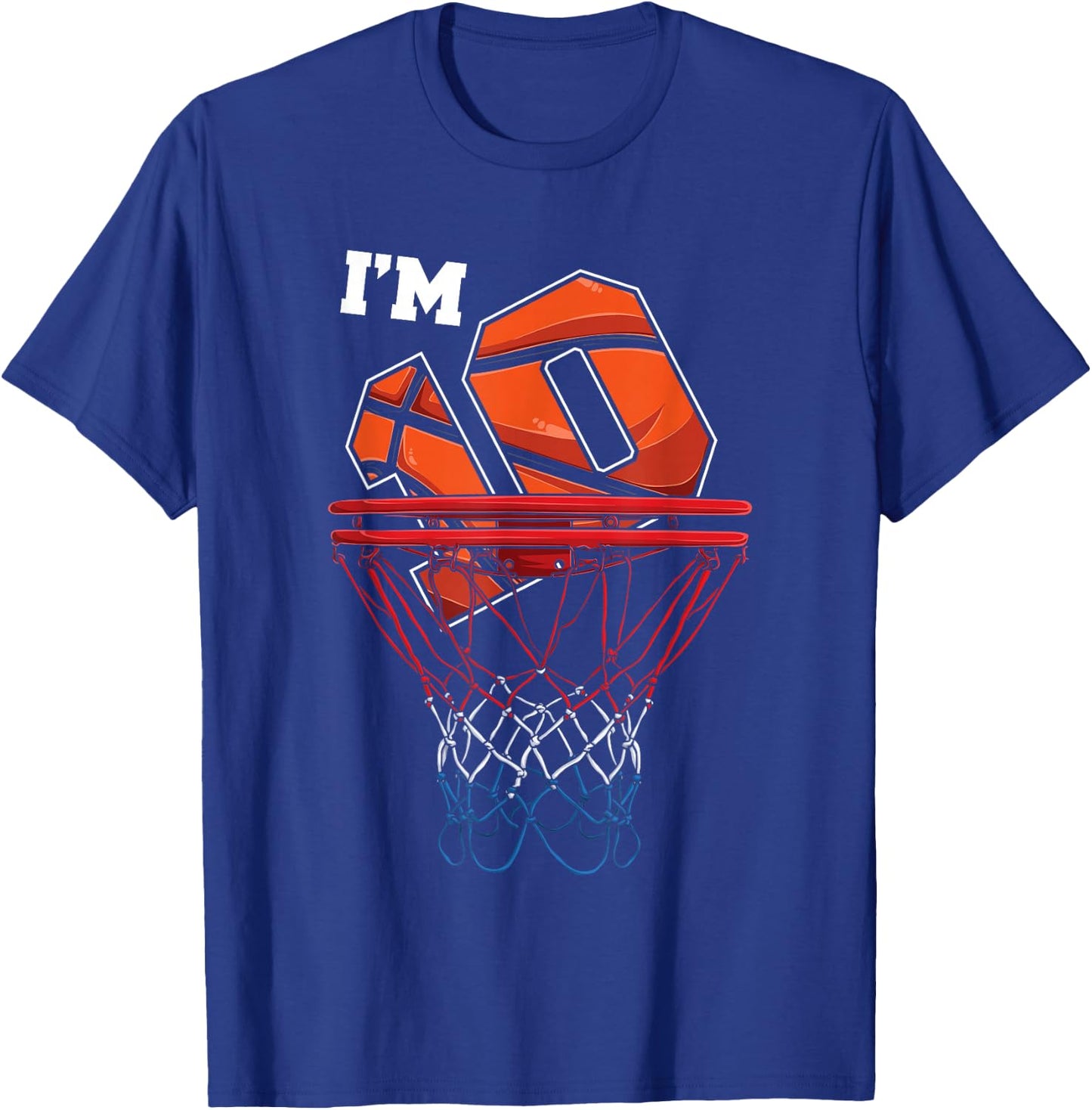 I'm 10 Years Old Basketball Net Ball Game Gift Birthday Gift T-Shirt - T-Shirt | Royal