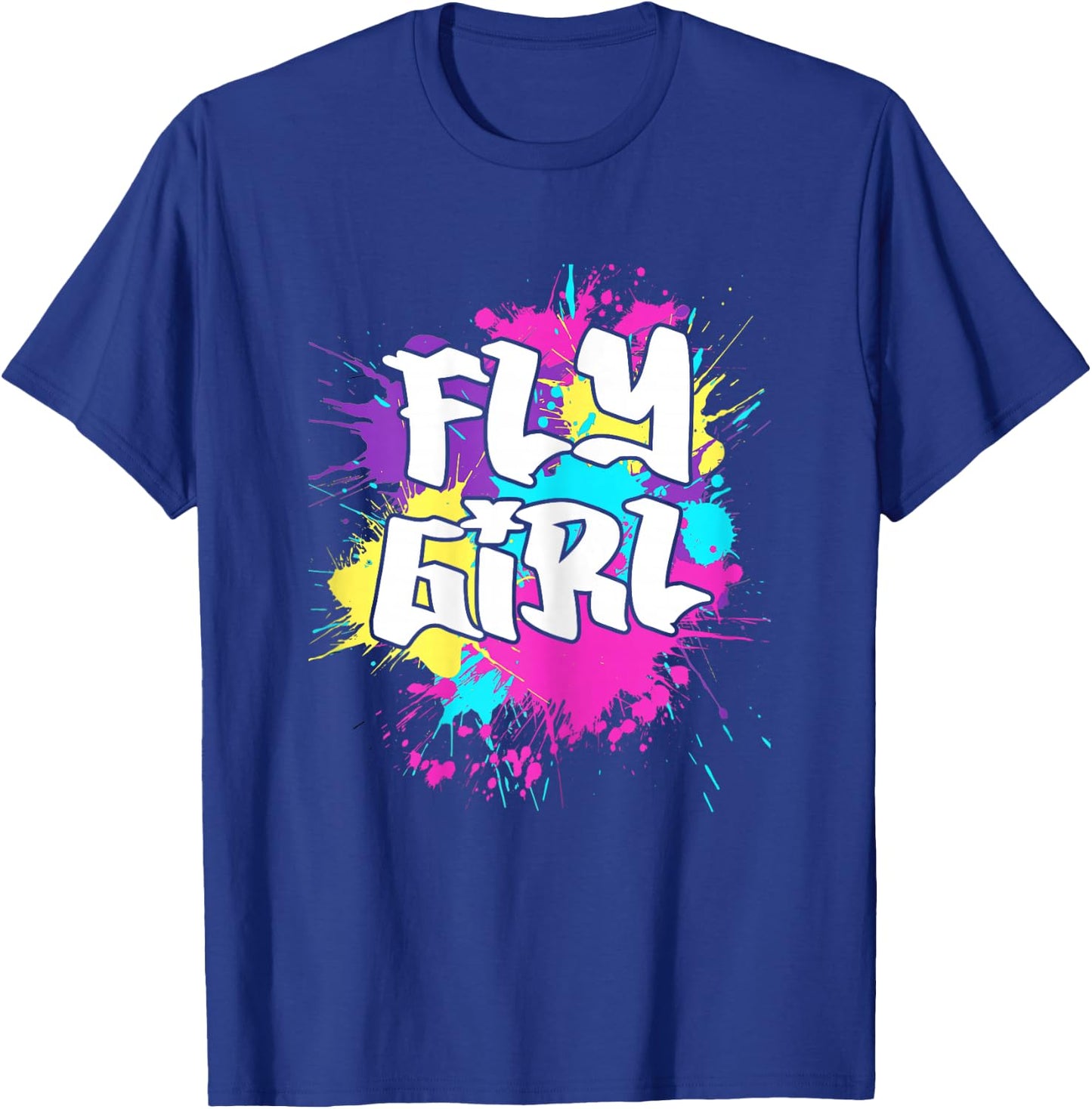 Fly Girl Hip Hop 80s 90s cassette B-girl T-Shirt - T-Shirt | Royal