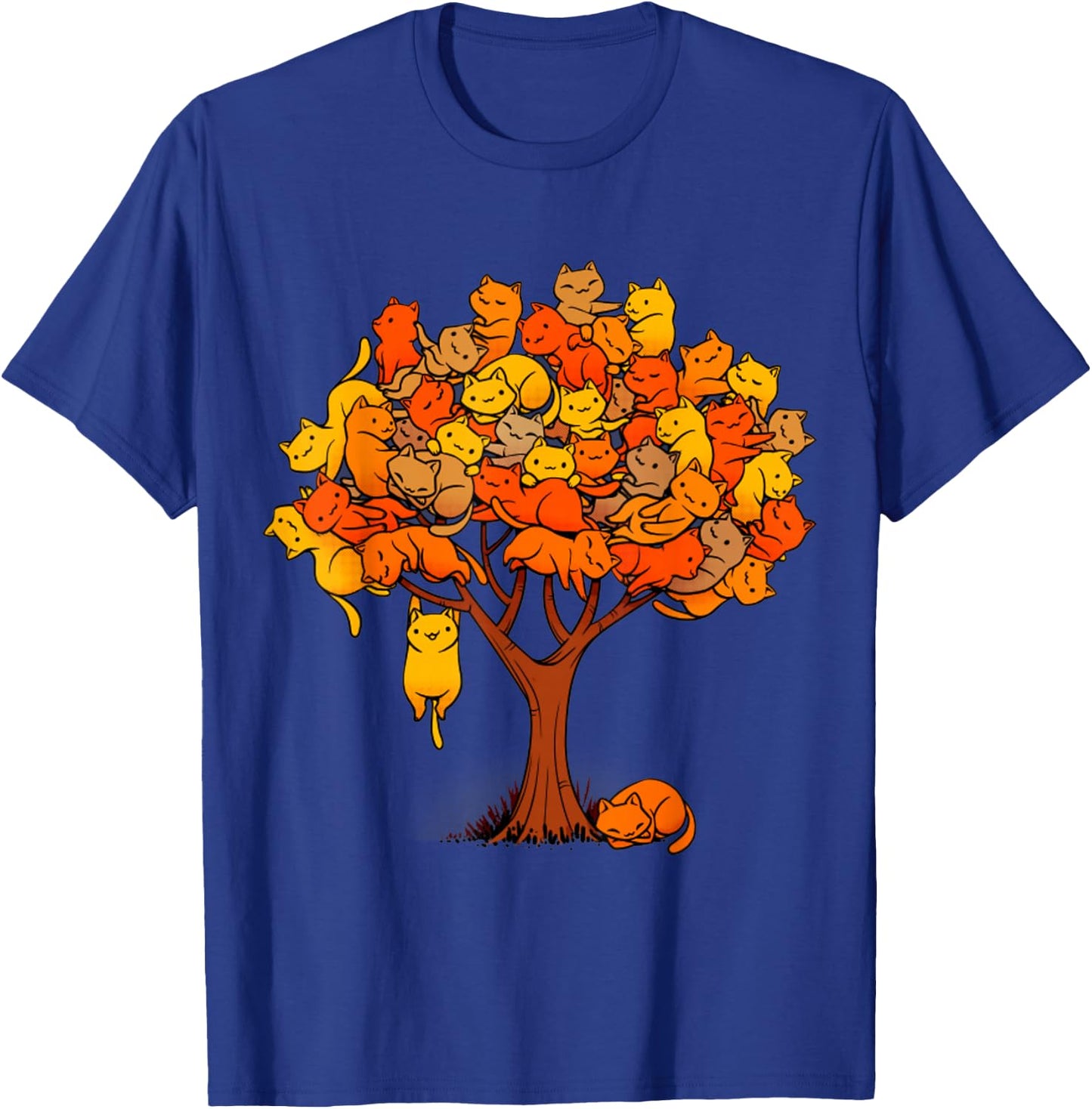 Cat Tree Funny Animal Plant Pet Lover T-Shirt - T-Shirt | Royal