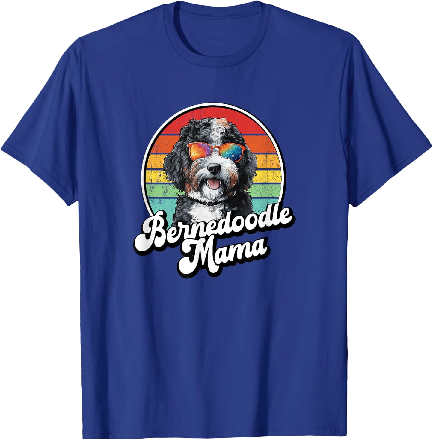 Cute Retro Vintage Mom Bernedoodle Mama Dog Lover T-Shirt - T-Shirt | Royal
