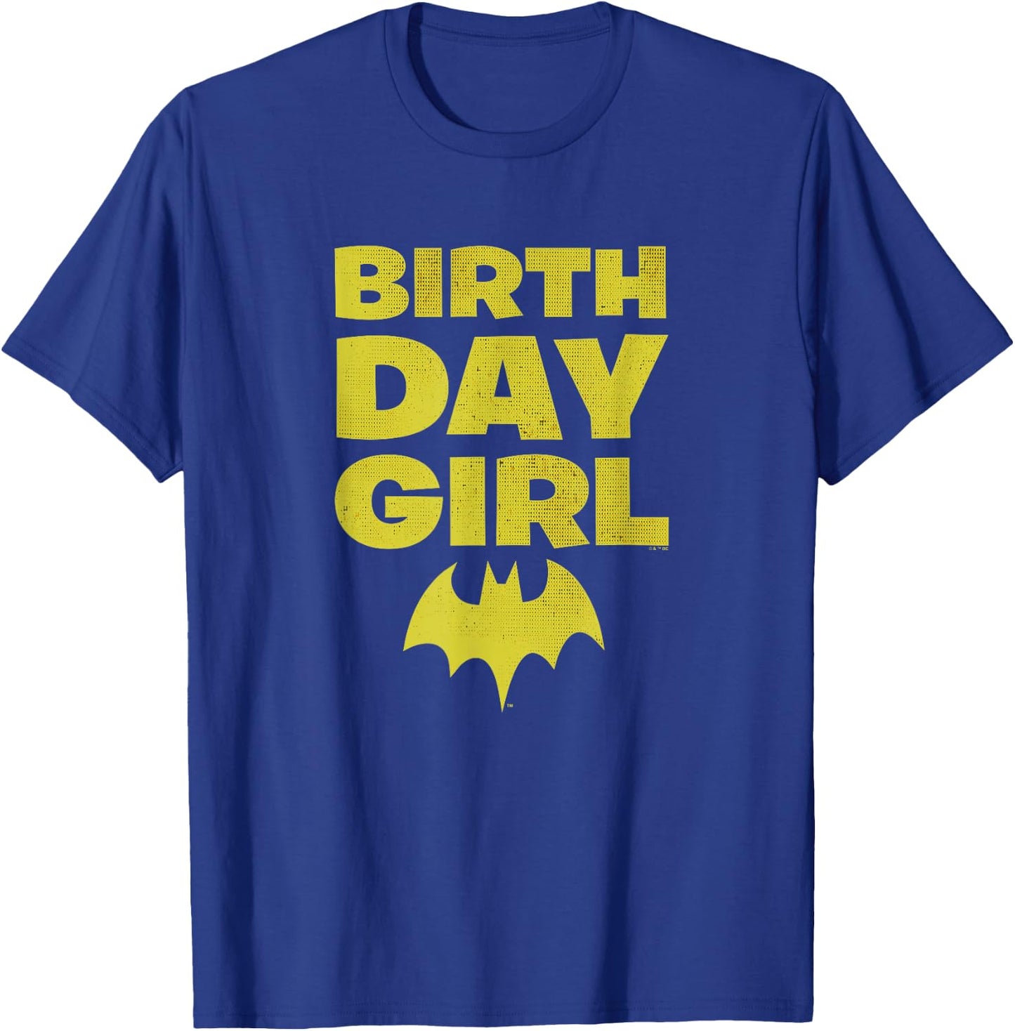 DC Comics Justice League Batman Birthday Girl Vintage T-Shirt - T-Shirt | Royal