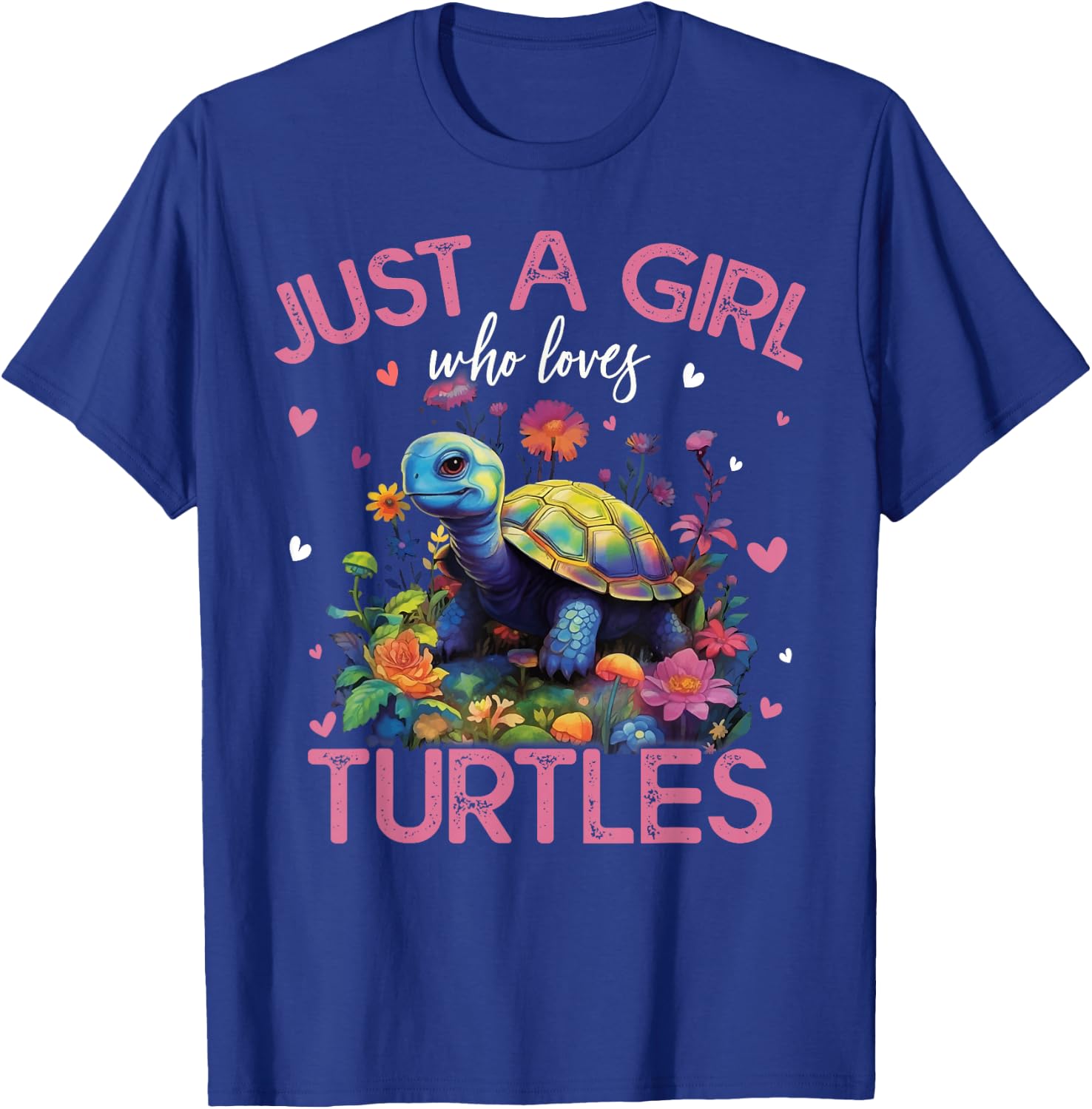 Just A Girl Who Loves Turtles Girls T-Shirt - T-Shirt | Royal