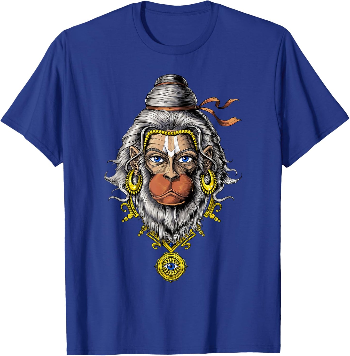 Hanuman Hindu God Hinduism Monkey Zen Yoga Spiritual T-Shirt - T-Shirt | Royal