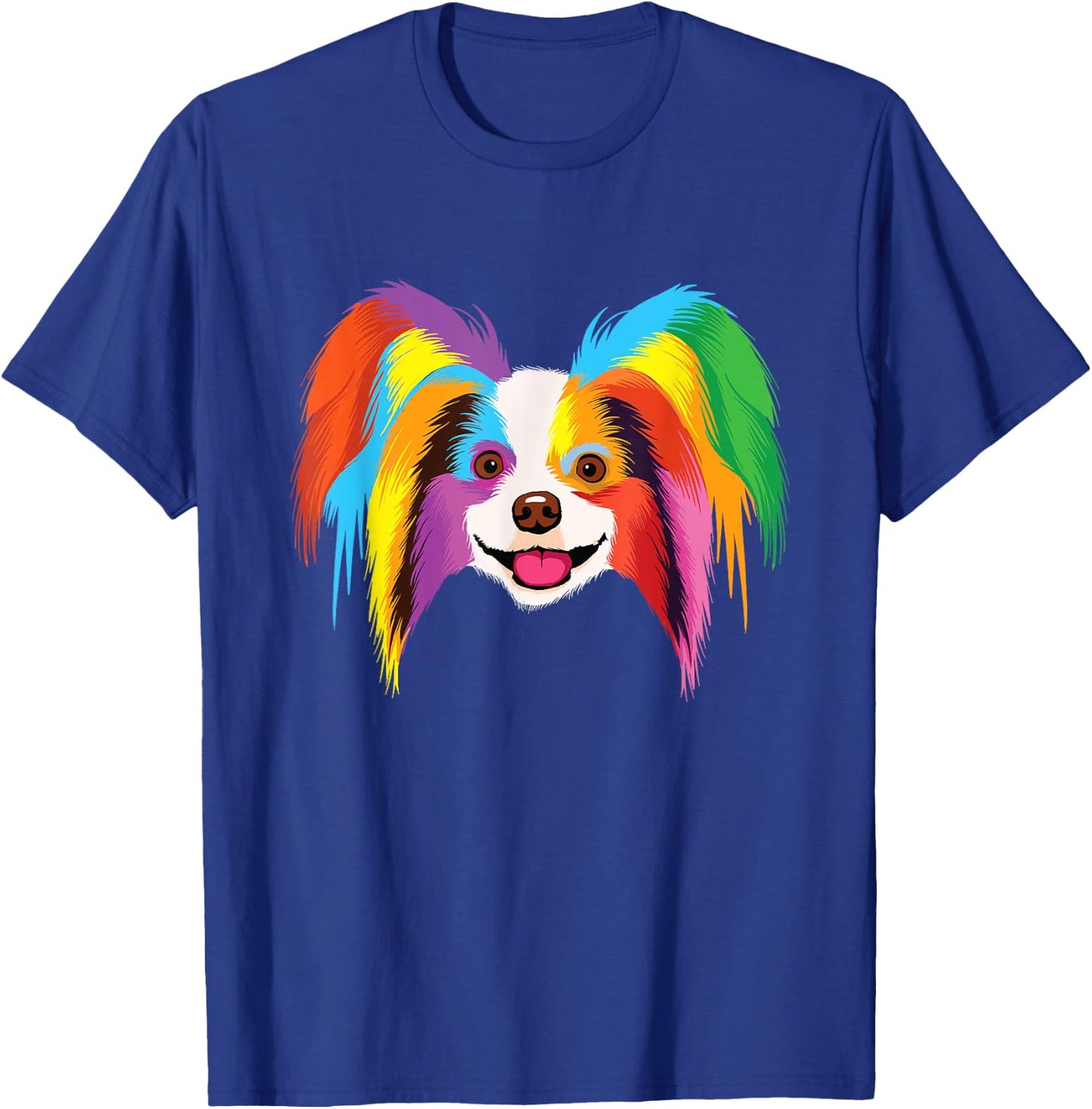 Colorful Papillon - Dog Canine Lover Pet Owner Veterinarian Women Kids T-Shirt - T-Shirt | Royal