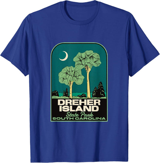 Dreher Island State Park SC Vintage Travel T-Shirt - T-Shirt | Royal