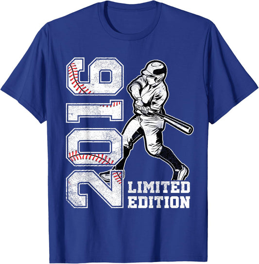 9th Birthday Baseball Limited Edition 2016 9 Years Old T-Shirt - T-Shirt | Royal