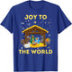 Christmas Nativity Christian Birth Of Jesus Joy To The World T-Shirt - T-Shirt | Royal