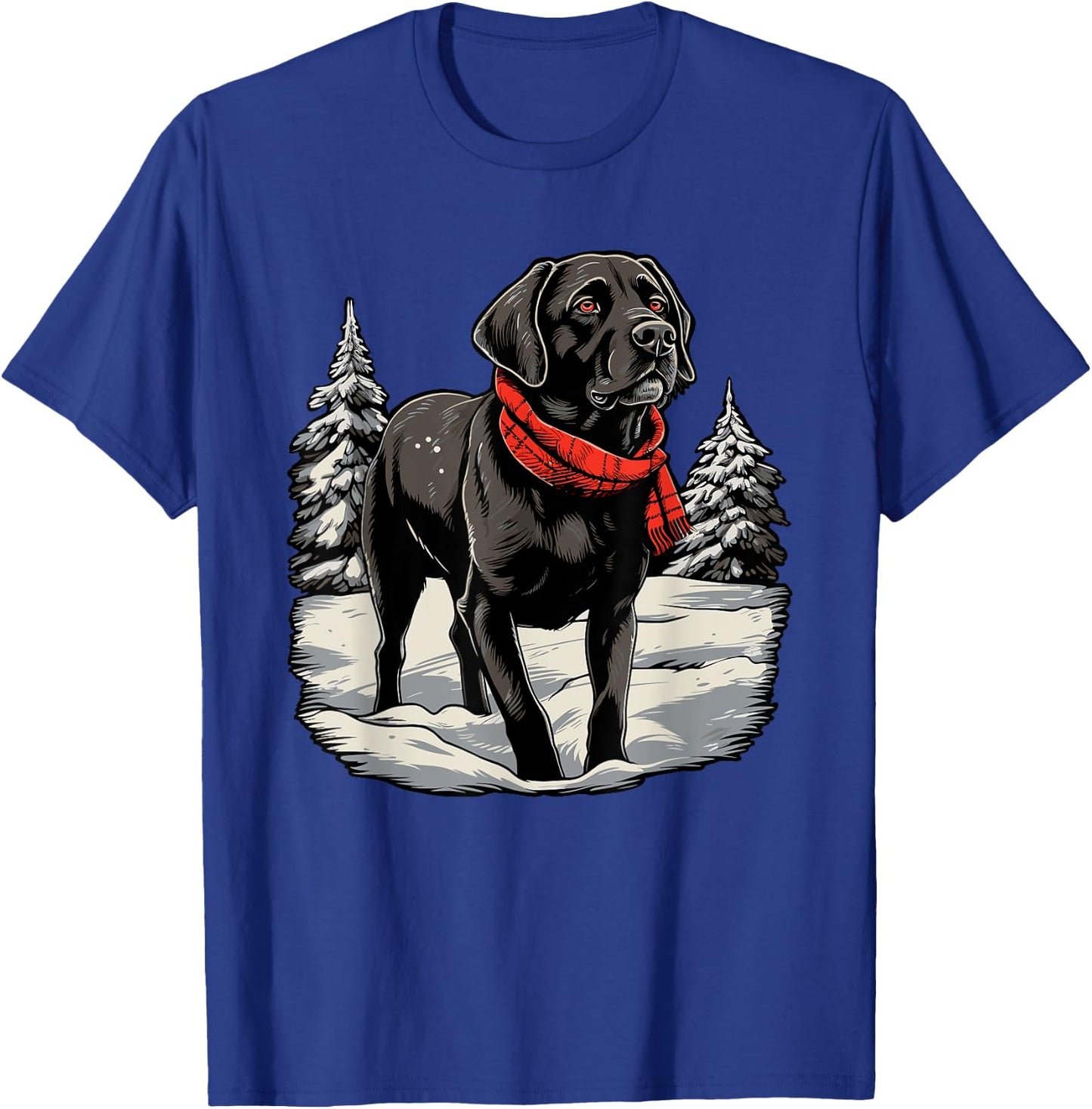 Black Labrador Christmas Santa Hat Xmas Pajama T-Shirt - T-Shirt | Royal