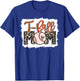 T-Ball Mom Ball Leopard Print Mama Squad Orange Team T-Shirt - T-Shirt | Royal
