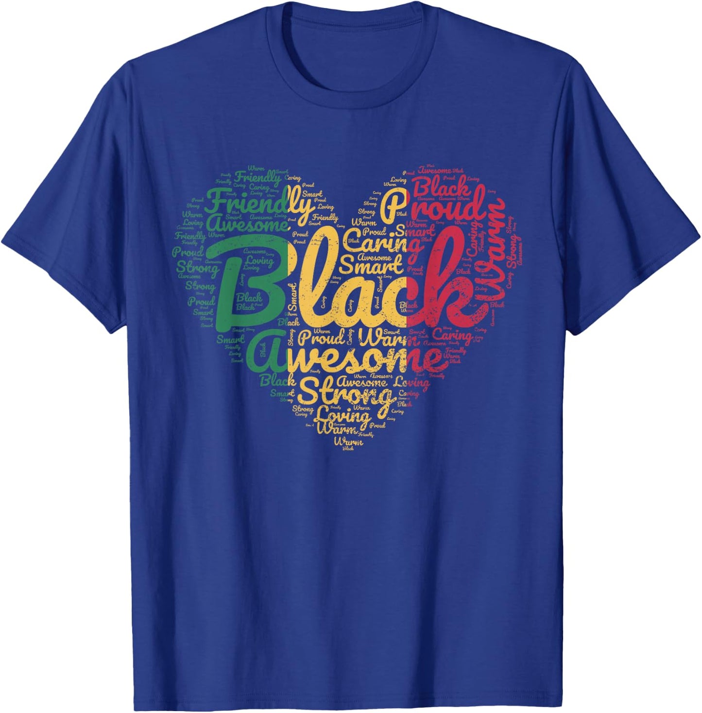 Valentines Day Juneteenth Black History Month Proud Heart T-Shirt - T-Shirt | Royal