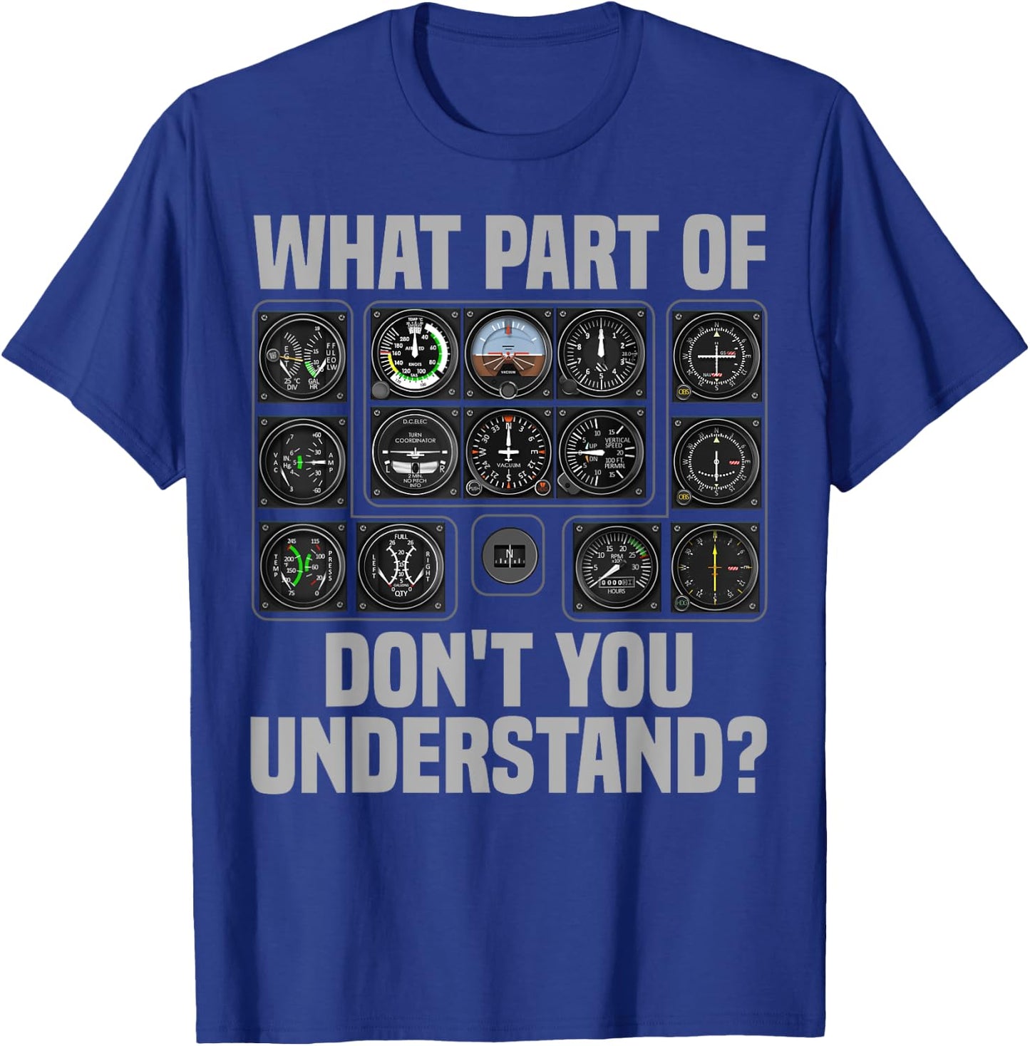 Funny Pilot Design Women Airplane Airline Pilot T-Shirt - T-Shirt | Royal