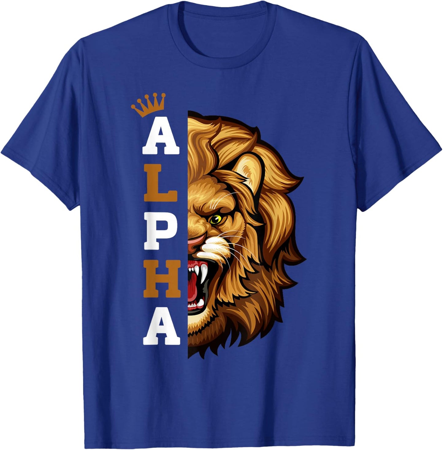 Alpha Male Men Lion T-Shirt - T-Shirt | Royal