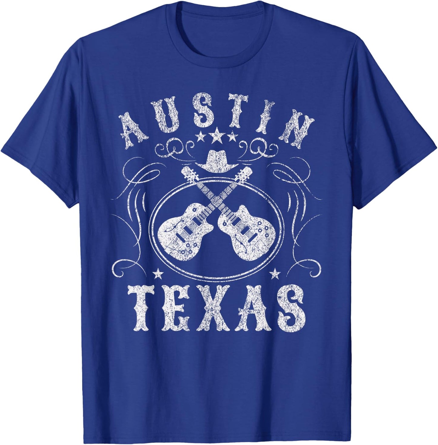 Austin Texas Travel Vintage Small T-Shirt - T-Shirt | Royal