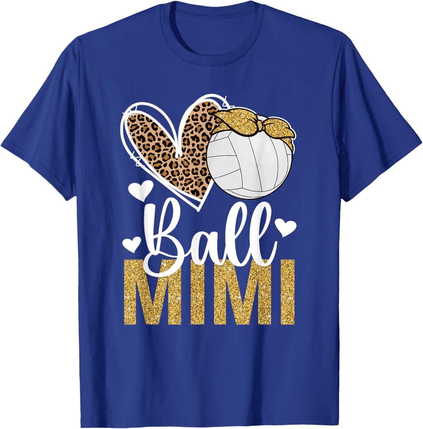 Ball Mimi Heart Volleyball Mimi Of A Volleyball Player T-Shirt - T-Shirt | Royal