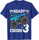 Kids Monster Truck Shark 3rd Birthday Boy Toddler 3 Three T-Shirt - T-Shirt | Royal