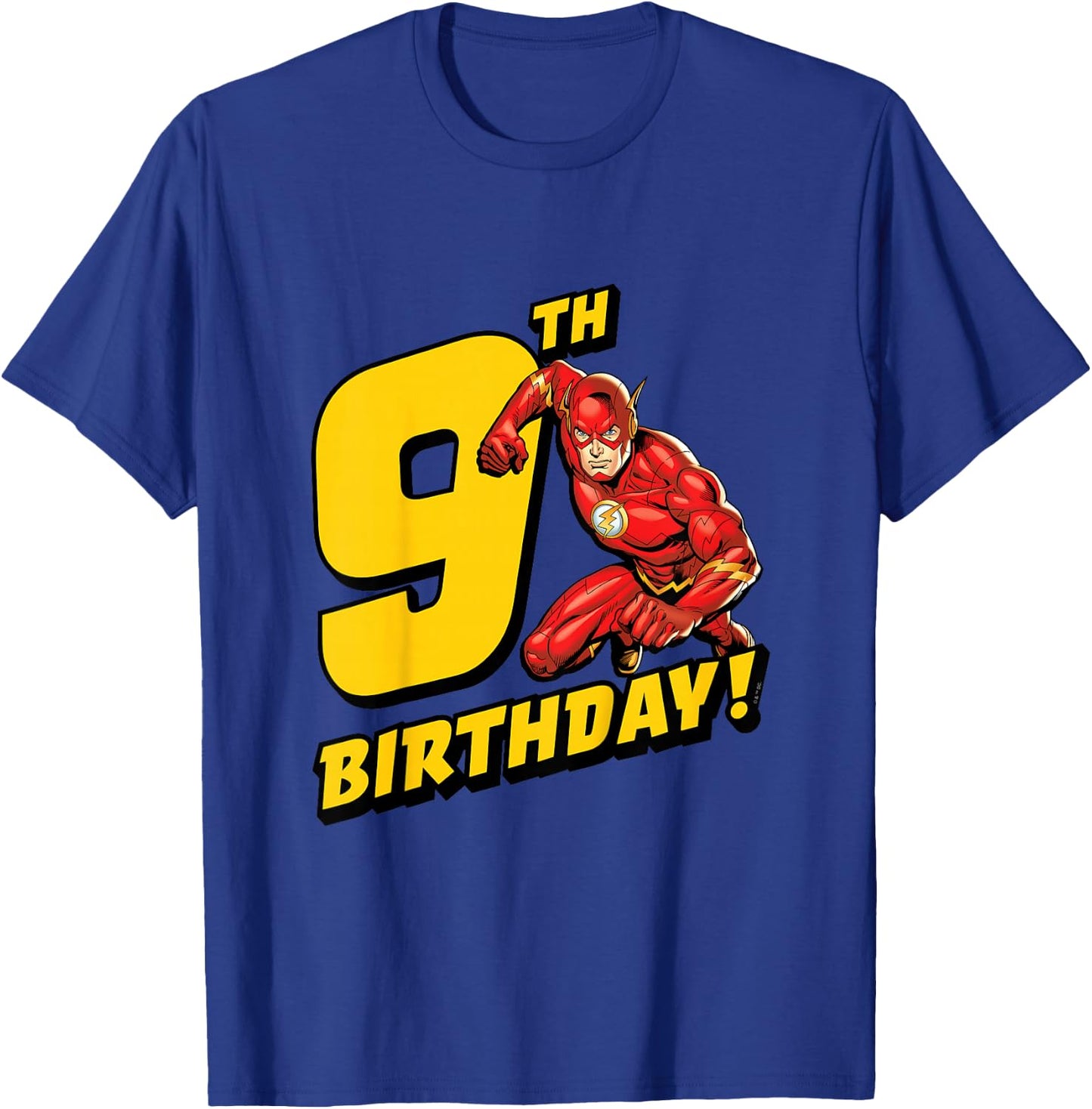 Kids The Flash 9th Birthday T-Shirt - T-Shirt | Royal