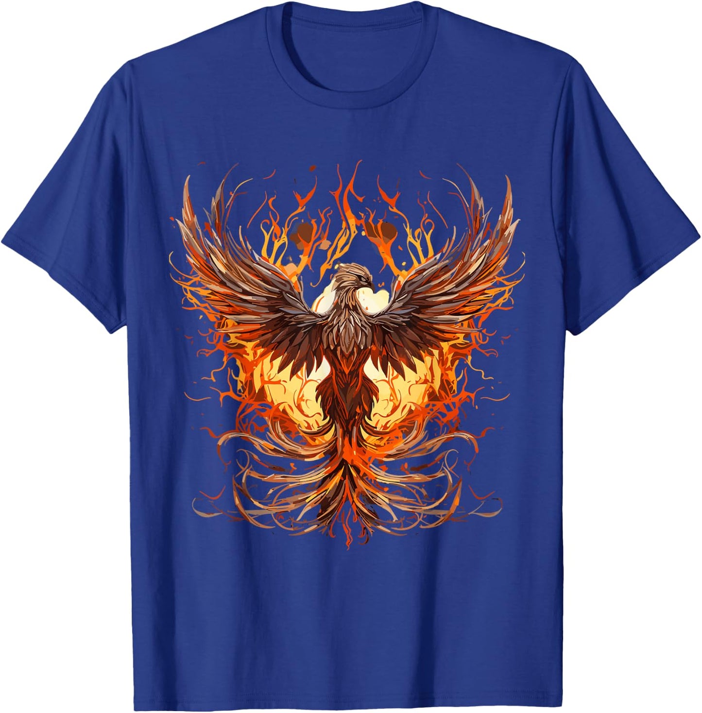 Phoenix Rising From Ashes Resurrection Rebirth New Beginning T-Shirt - T-Shirt | Royal