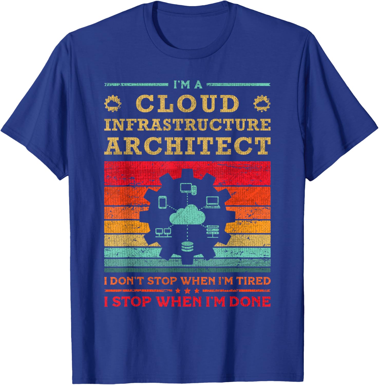 Cloud Specialist & Engineer Cloud Infrastructure Architect T-Shirt - T-Shirt | Royal