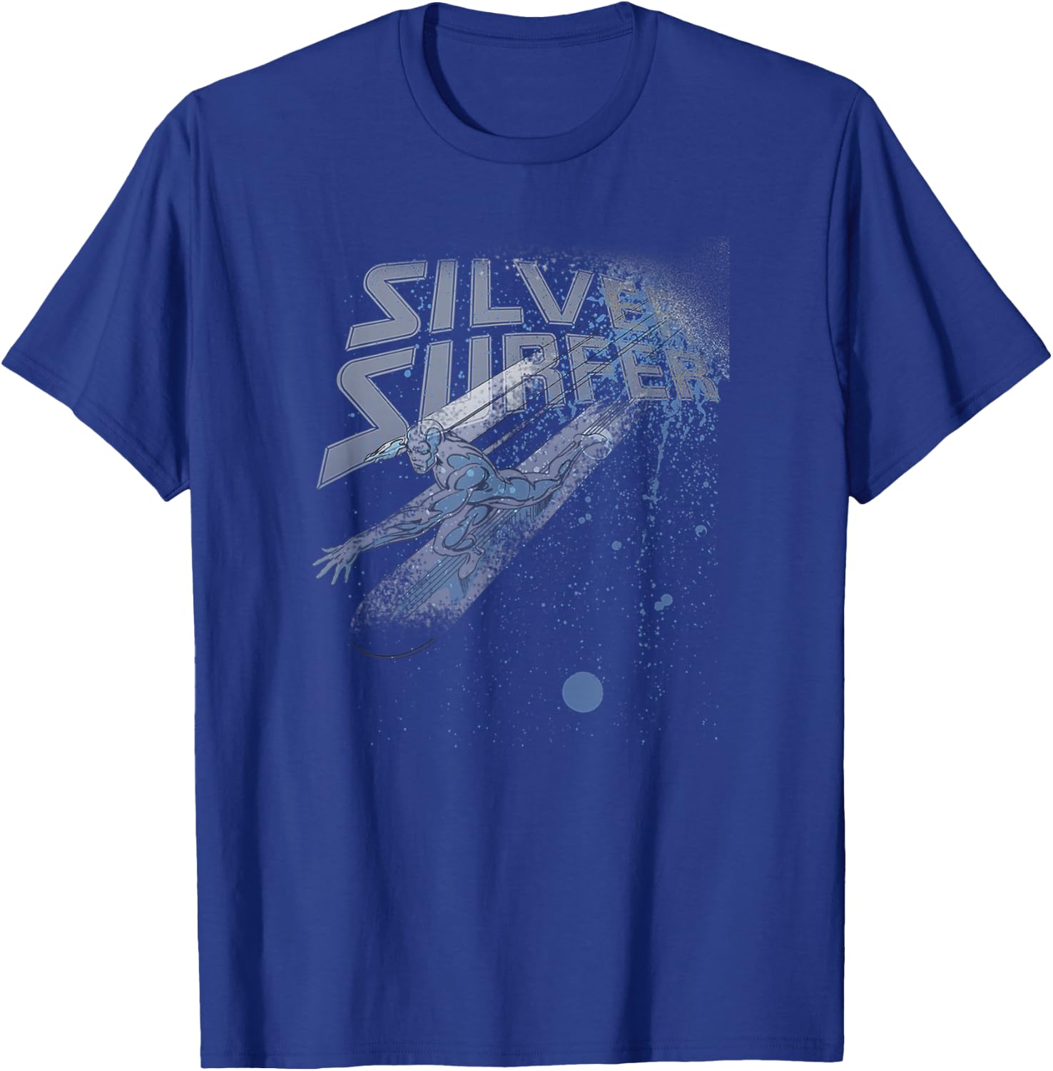 Marvel Fantastic Four Silver Surfer Speed Retro Vintage Logo T-Shirt - T-Shirt | Royal