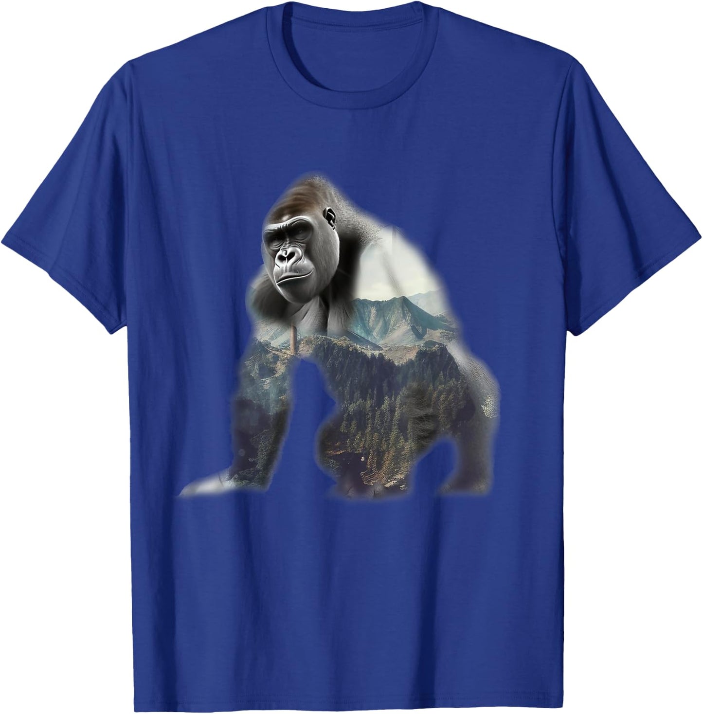 Gorilla Ape Silverback Primate Nature Jungle T-Shirt - T-Shirt | Royal