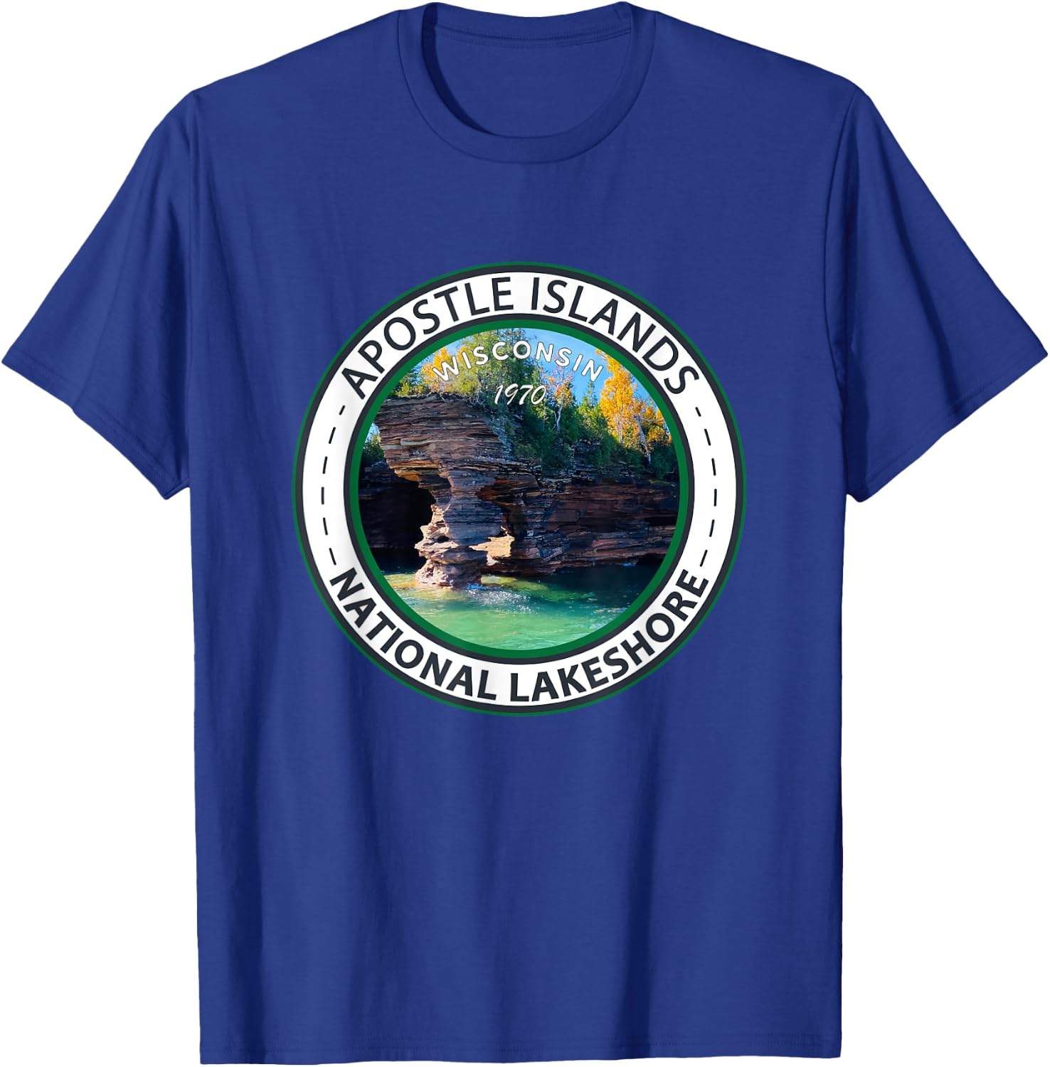 Apostle Islands National Lakeshore Wisconsin Vintage T-Shirt - T-Shirt | Royal