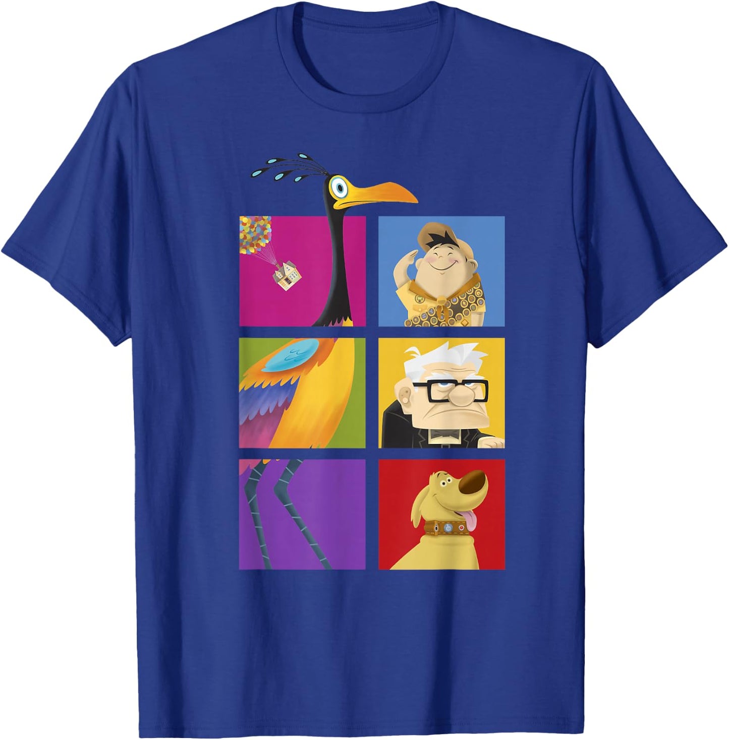 Disney Pixar Up Characters Color Box Up T-Shirt - T-Shirt | Royal