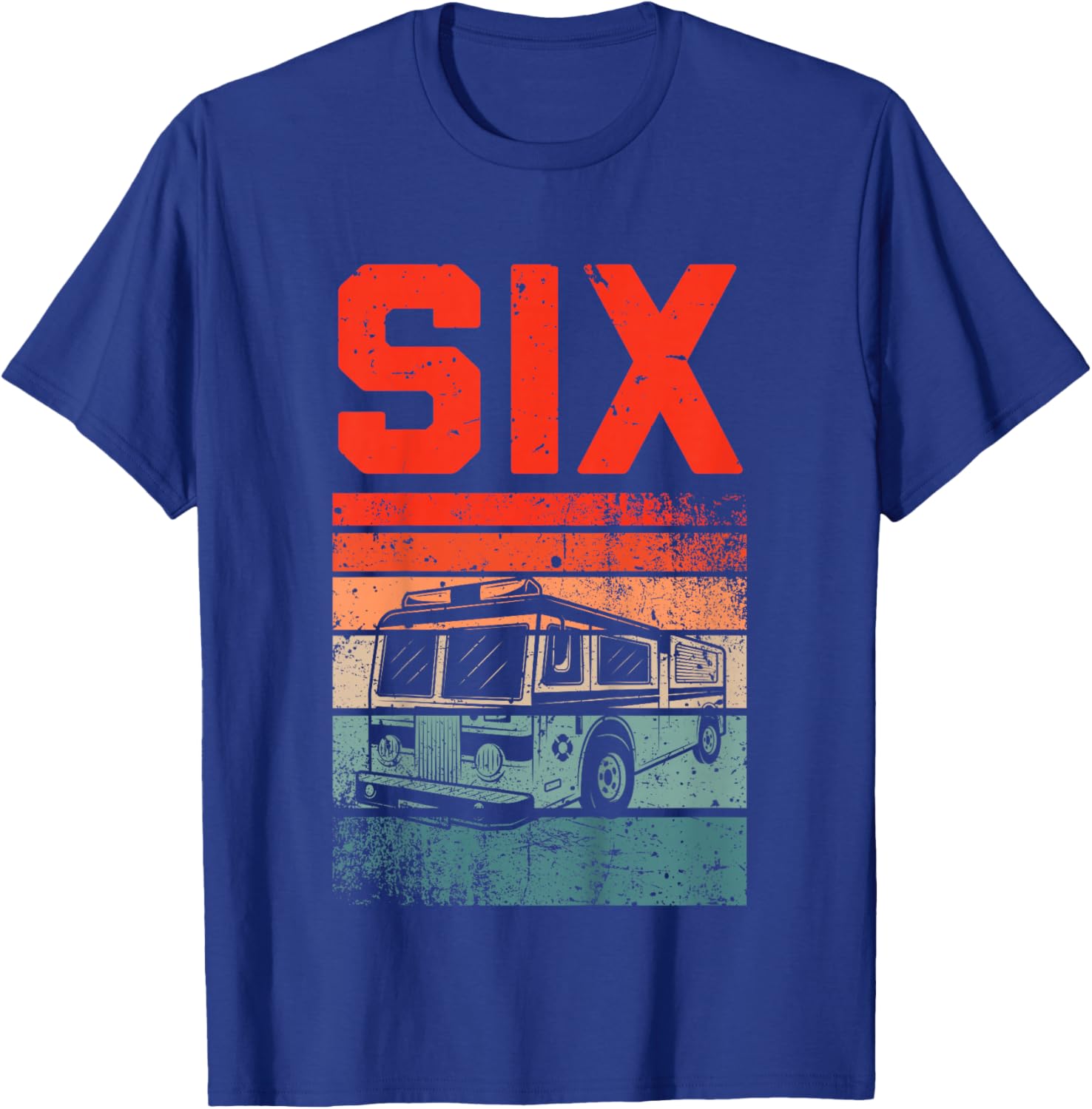 6 Year Old Shirt 6th Birthday Boy Firefighter Fire Truck T-Shirt - T-Shirt | Royal