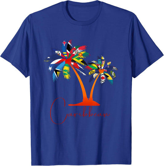 Caribbean Islands Flags, Caribbean Sea Tour T-Shirt - T-Shirt | Royal