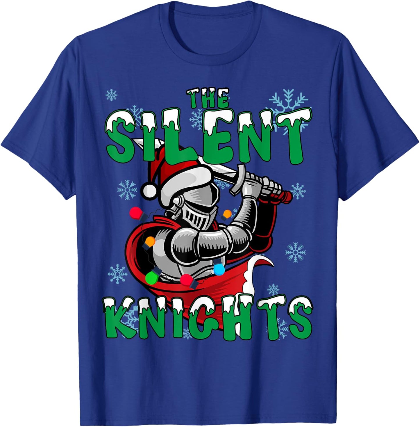 Christmas Run 5K Silent Knights Holiday Team Running Outfit T-Shirt - T-Shirt | Royal